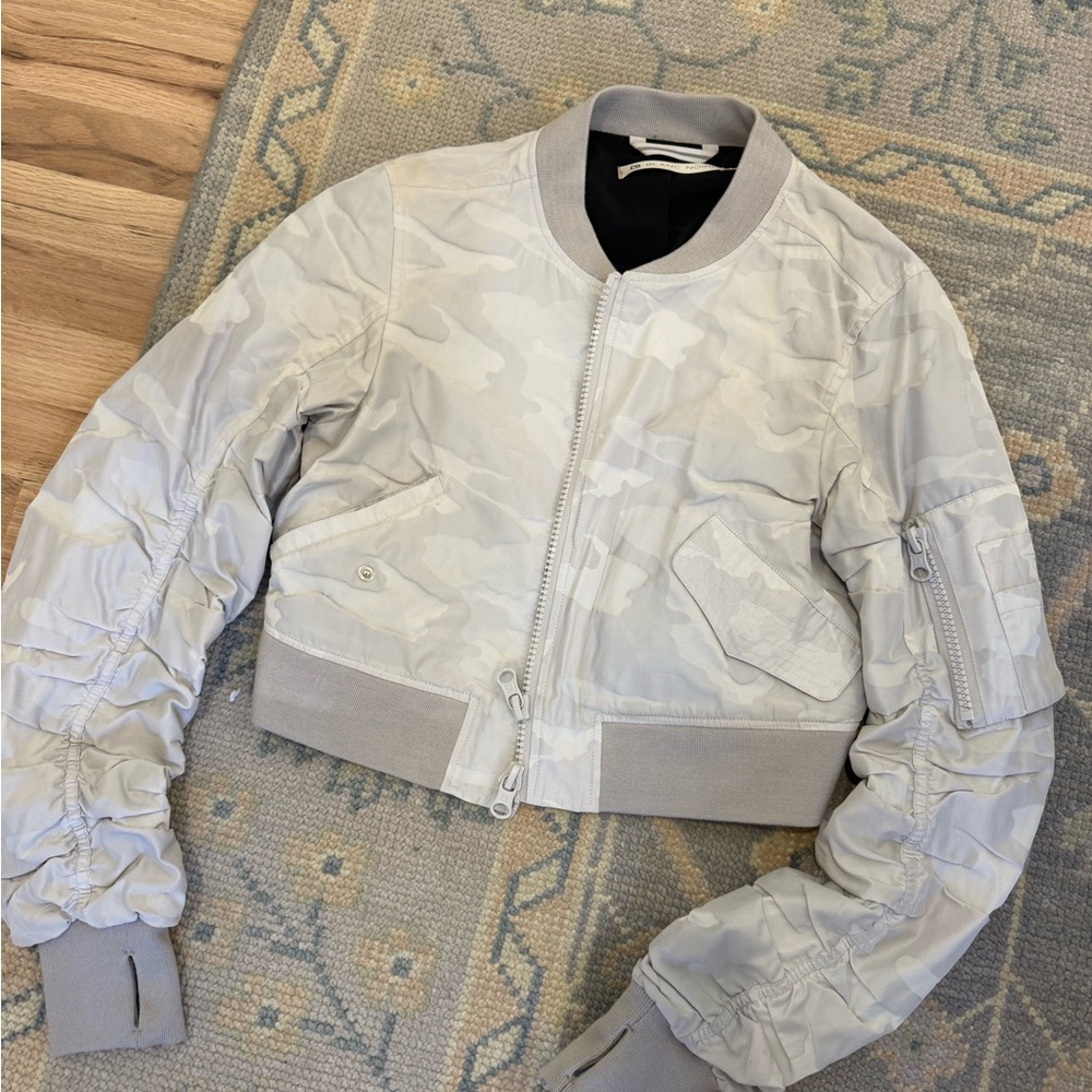 Blanc Noir Women's Gray Bomber Jacket